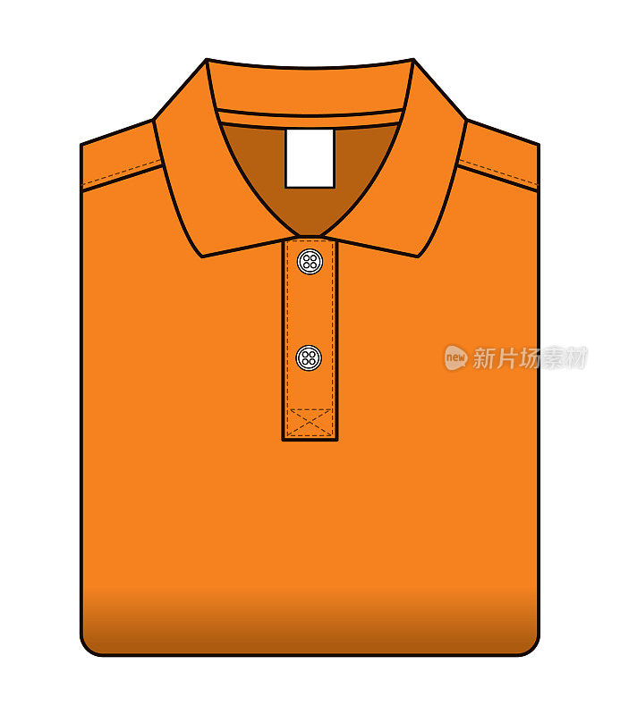Polo Shirt Vector (Folded)